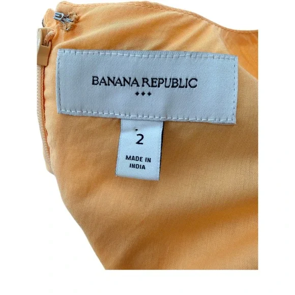 Banana Republic Voile Cotton Wrap Waist Maxi Dress sz 2 Apricot Garden Feminine - Picture 7 of 8